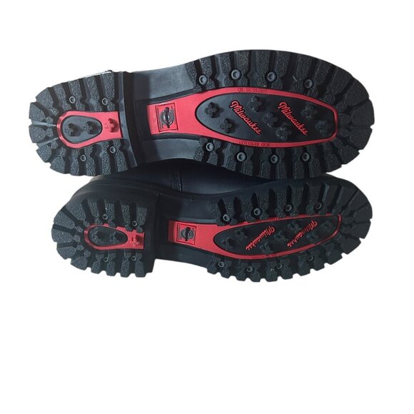 Milwaukee Women's Motorcycle Biker Riding Black Leather Boots Size 6 NWOT - Picture 6 of 9